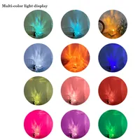 Rotation ondulation de l'eau petite veilleuse créative chevet flamme hôtel lampe de chevet décor à la maison éclairage lampe de table
