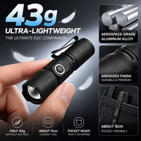 Lampe de poche LED XHP50, 500 Lumens, torche de poche rechargeable par USB avec mise au point zoomable, batterie 16340, mini lampe EDC pour le travail et le camping