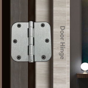 Venta directa de fábrica Bisagra de hierro cepillado de níquel de 4 pulgadas Esquina redondeada Puerta moderna Ventana Hardware Accesorios anticorrosión - Product Image 5