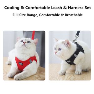Step-in Anti-Escape Dog & Cat Vest <b>Harness</b> Set Breathable Air Mesh Lead Escape Proof Cat <b>Harness</b> and Leash Set Soft Reflective - Product Image 5