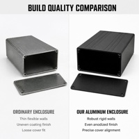 Boîtier en aluminium pour projet, dissipateur thermique, boîtier électronique CNC, petit boîtier en aluminium anodisé, boîtes de projet en aluminium extrudé