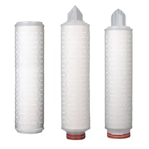 Filter air asam industri 10 20 30 40 inci 0.2 mikron kartrid Filter air Pp membran kartrid Filter berlipat