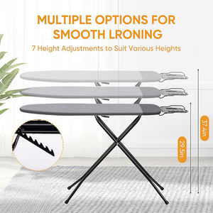 Hochwertiges, zusammenklappbares Bügelbrett für den Kleiderschrank, hitzebeständig, schmutzabweisend, mit verstellbarem Bügelbrett und Bügeleisenhalter. - Product Image 4