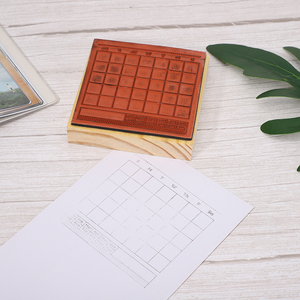 Offre Spéciale – <span class=keywords><strong>Tampon</strong></span> en Caoutchouc Carré Éducatif Écologique Personnalisé en Bois pour Calendrier, Récompenses et Apprentissage des Enfants – Vente en Gros - Product Image 4