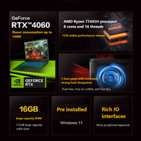 Laptop Gaming Jiaolong AMD 16k E-sports R7-7435/6512 Grafis Khusus RTX4060 8GB 16-inci 2.5K 165Hz Aluminium Alloy untuk Pelajar