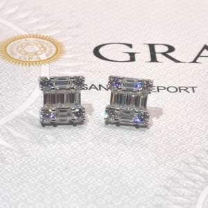 Pendientes de Moissanita de Plata 925 con Incrustaciones de Moissanita Estilo HipHop para Hombre, Aprobados por GRA - ¡Gran Oferta! - Product Image 3