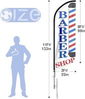 Drapeau de barbier personnalisé de haute qualité pour les promotions d'événements commerciaux en plein air et les drapeaux et bannières promotionnels de salon de coiffure