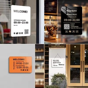 定制商店标牌 亚克力广告牌 广告牌 营业时间 影楼 美容院 展示架 亚克力门牌 - Product Image 6