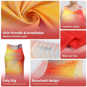 เสื้อกล้ามวิ่งโพลีเอสเตอร์ 100% แบบกำหนดเองได้  สำหรับผู้ชาย น้ำหนักเบา เหมาะสำหรับออกกำลังกาย - Product Image 4