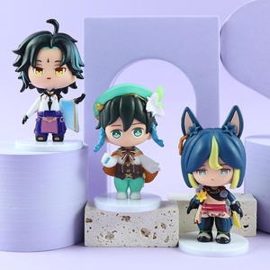 Llegada en 2024, Juego de 6 Piezas, Anime, Versión Q, Genshin Impact, <span class=keywords><strong>Ganyu</strong></span> Plenilune, Muñeca Decorativa, Figuras de Acción de PVC - Product Image 2