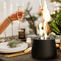 Vente chaude Mini cheminée de bureau en acier foyer bol Portable intérieur extérieur table Bio carburant brûleur sans fumée foyer