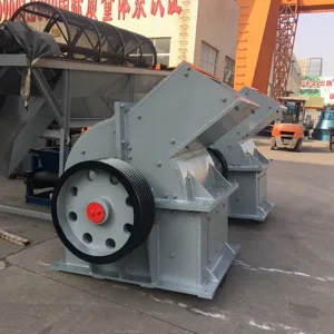Portable Mobile Diesel Hammer Crusher with Conveyor Stone Laminated Glass Grinding Machine