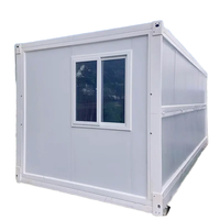 Conteneur habitable pliable vertical de 20 pieds, préfabriqué, modulaire, portable, pour bureau de chantier, poste de garde, urgence