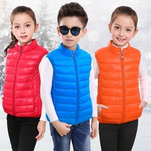 Gilet <span class=keywords><strong>sans</strong></span> <span class=keywords><strong>manches</strong></span> pour garçons et filles, gilet d'hiver en duvet, vêtements pour enfants, automne, manteau chaud en coton, prix d'usine - Product Image 4