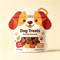 Sachets souples personnalisés en BOPP pour aliments pour chiens et chats, à fond plat, recyclables, résistants à l'humidité, pour 1kg, 5kg, 10kg