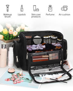 Borsa Cosmetici Professionale da Viaggio Relavel con Scomparti Trasparenti, Portapennelli per Trucco e Tracolla - Product Image 2