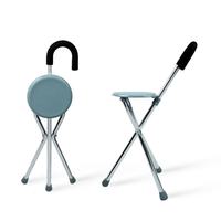 Canne de marche pliable réglable portable avec siège, chaise-canne en alliage d'aluminium, bâton de marche léger antidérapant pour personnes âgées