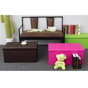 Tabouret de salon minimaliste en similicuir noir, boîte pliante, <span class=keywords><strong>banc</strong></span> de rangement pour <span class=keywords><strong>chaussures</strong></span> - Product Image 4