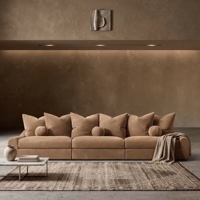 Canapé modulaire en cuir Jennifer 3 places, luxe moderne, sur mesure, rembourré, fabricant de meubles pour salon et hôtel