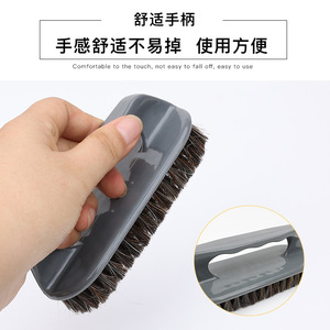 Yinste Horsehair <b>Shoe</b> Brush <b>Soft</b> Bristles For Leather Cleaning 2 Pieces - Product Image 3