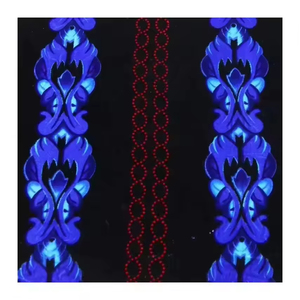 Tissu en velours imprimé teint en fil, style moderne, super doux, bleu clair, de Corée, 5000 - Product Image 1