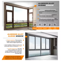 Dubbel glas aluminium kozijnramen - modern design, draaikiep, geluidsdicht, voor slaapkamer & keuken, buitengebruik