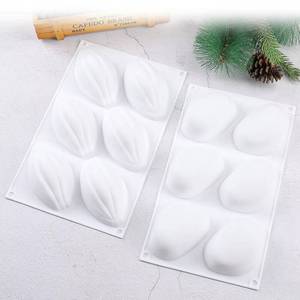 MUYULINS 6-cavity <b>silicone</b> cocoa pod-shaped mousse chocolate mold DIY baking <b>tool</b> - Product Image 2