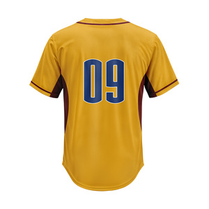 Camiseta de Béisbol con Botones y Bloques de Color Estilo Hip Hop, de Secado Rápido, Tejido de Poliéster Transpirable, Impresión por Sublimación Completa, Ropa Deportiva Personalizada para Equipos - Product Image 2