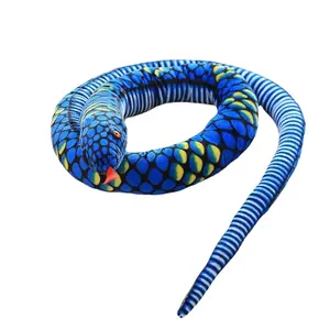 Simulazione pitone arrotolato serpente peluche Cobra bambola bambola grande serpente finto personalizzato Unisex farcito pollo peluche PP cotone