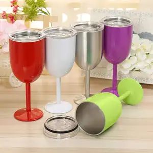 Stainless Steel Insulated Wine Glass Goblet Custom Logo Europe Design Style for Bar Hotel and Wedding