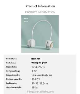 Summer Smart Digital Display Foldable Sports Hanging <b>Neck</b> <b>Fan</b> Portable & Wearable Battery Air Cooling Usb Mini <b>Neck</b> <b>Fan</b> - Product Image 4