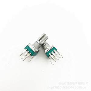 Potentiomètre simple à puce de carbone à ressorts coudés 097 B10K 50K 100K pour usage rotatif - Product Image 1