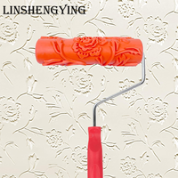 LSY 7 ''Texture Roller DIY Decorative Art Pattern Paint Roller Rouleau en caoutchouc pour murs, meubles et sols Décoration