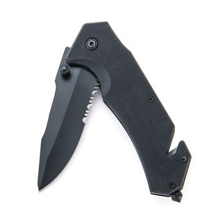 屋外Edcガラスブレーカーベルトカッター鋸歯状ブレード片手オープニングタクティカルナイフポケット折りたたみナイフ - Product Image 3
