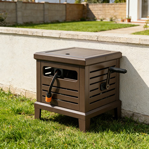 Soporte Manual para <span class=keywords><strong>Manguera</strong></span> de Jardín Vertak con Manivela, Carrete Retráctil para <span class=keywords><strong>Manguera</strong></span> de Agua, Estuche de Almacenamiento para Tubería de Agua de Jardín - Product Image 1