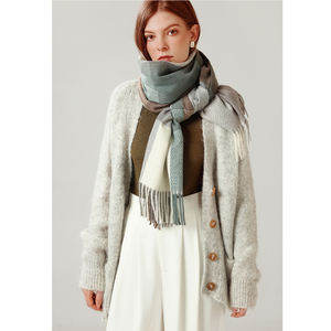 <span class=keywords><strong>Giallo</strong></span> Sciarpa Delle Donne del Plaid di Lana di Inverno del Cachemire Viscosa di Spessore Lungo Scialle - Product Image 6