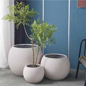 Pot en argile de magnésium, vase sphérique innovant pour les magasins de décoration intérieure de luxe, grand centre de présentation <span class=keywords><strong>botanique</strong></span> - Product Image 4