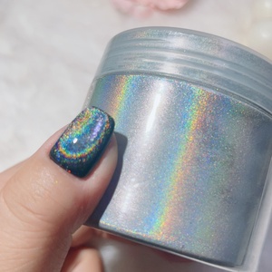 SH 9D Rainbow Holo Cat Eye Magnetic Holographic Nail Gel Polish Acrylic Mirror Iridescence Powder Unicorn Pigment Nail Supplier - Product Image 1