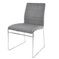 Nouvelles chaises de salle à manger au design européen moderne et simple, assise en PU, pieds en métal chromé, meubles pour la maison, appartement, restaurant, hôtel