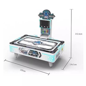 โต๊ะแอร์ฮอกกี้ขนาดใหญ่สำหรับสองคนเล่น เครื่องเล่นหยอดเหรียญสำหรับเด็ก อุปกรณ์สวนสนุกพร้อมฟังก์ชั่นต่อสู้ - Product Image 4