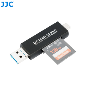 Jjc <span class=keywords><strong>SD</strong></span> Đầu đọc thẻ OTG cho điện thoại thông minh IOS sét Android Type-C USB 3.0 tốc độ cao 3-trong 1 đầu đọc thẻ - Product Image 3