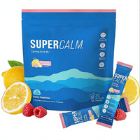 Super Calm Citroen Fruit Smaak Elektrolyten Instant Theepoeder Sachets Aangepaste Logo Optie Hydratatie Ontspanning Vacuümfles
