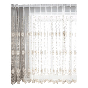 European style embroidered <strong>window</strong> sheer European style embroidered <strong>curtains</strong> Customized home bedroom living room <strong>bay</strong> sheer . - Product Image 1
