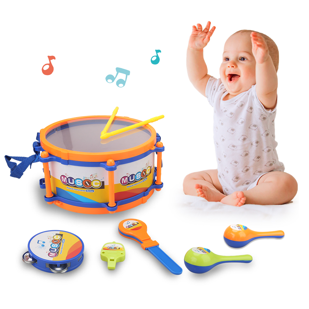 Мультяшный мини детский барабан набор музыкальных инструментов игрушечный барабан для ребенка пластиковая музыкальная обучающая игрушка с перкуссией