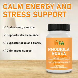 Capsules de Rhodiola Rosea en marque privée, contenant de l'extrait de Rhodiola Rosea, favorisent l'équilibre du stress, la concentration et la clarté. - Product Image 4