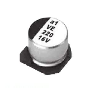 ตัวเก็บประจุแบบยึดพื้นผิว100 uF 20% 16V SMD 100 uF VE-101M1CTR-0605S - Product Image 1