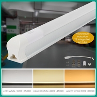 Detektor Radar Sensor Induksi Microwave Jarak 5-10 Meter Lampu Garasi LED Sensor IR Lampu LED Tabung T8 untuk Tempat Parkir