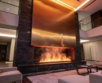 Cheminée à vapeur d'eau sans flamme 3D en acier design moderne, humidification pour la décoration de la maison, utilisation en hôtel et villa, garantie 5 ans
