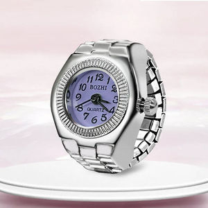Offre Spéciale Mini Couple femmes hommes bague <span class=keywords><strong>montre</strong></span> cadran rond chiffres arabes analogique Quartz anneau montres dames bague <span class=keywords><strong>montre</strong></span> - Product Image 1