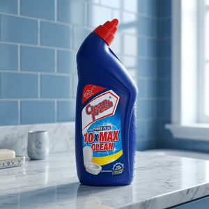 Limpiador de inodoros líquido con fórmula avanzada de protección contra gérmenes para una poderosa eliminación de manchas, fragancia fresca y brillante, líquido azul. - Product Image 4